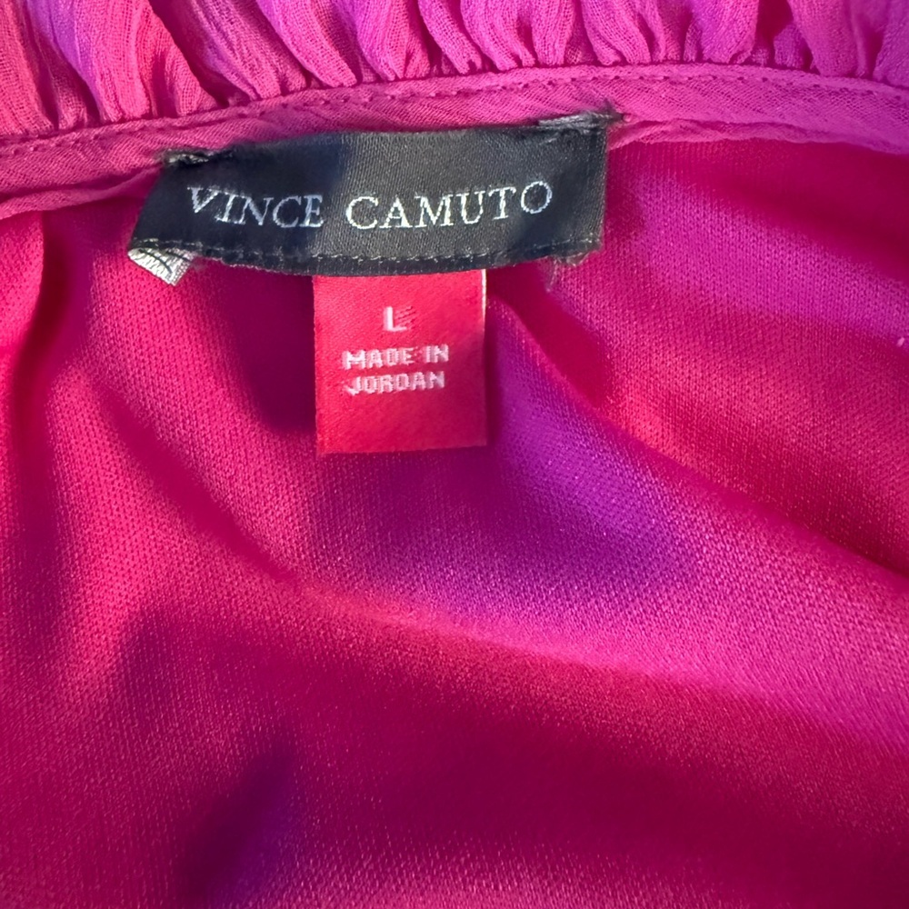 Vince Camuto Pink Tiered Babydoll Dress NWT Size Large - Picture 5 of 7